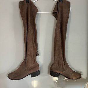 Suede (Faux) Over The Knee Boots